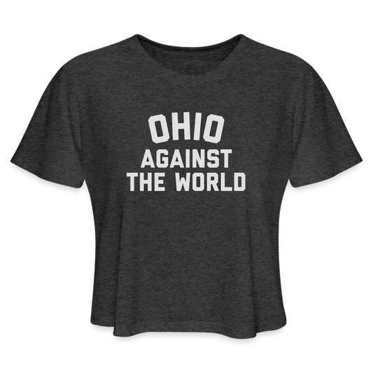 Ohio Against the World Women's Cropped T-Shirt - deep heather