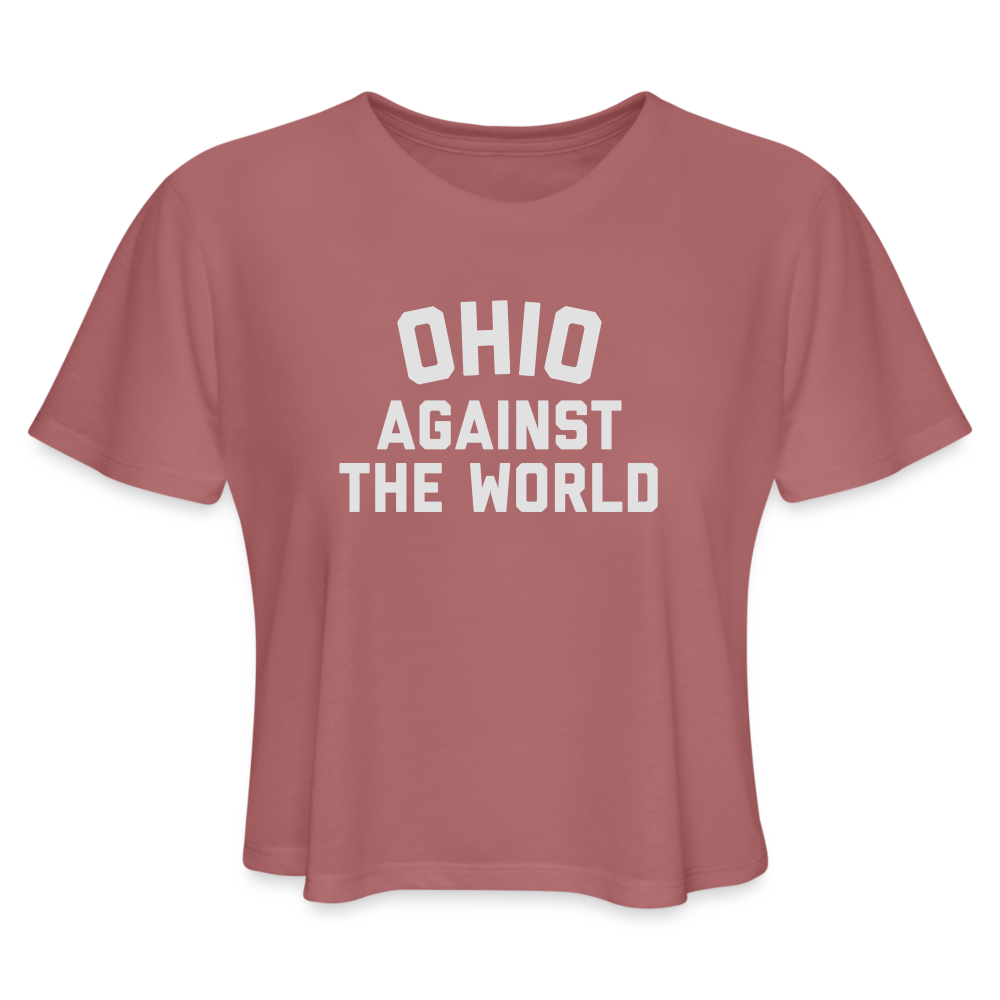 Ohio Against the World Women's Cropped T-Shirt - mauve