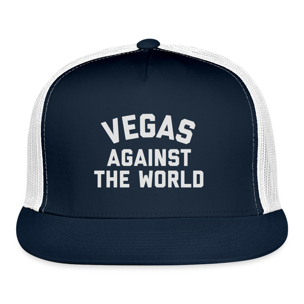Vegas Against the World Trucker Cap - navy/white