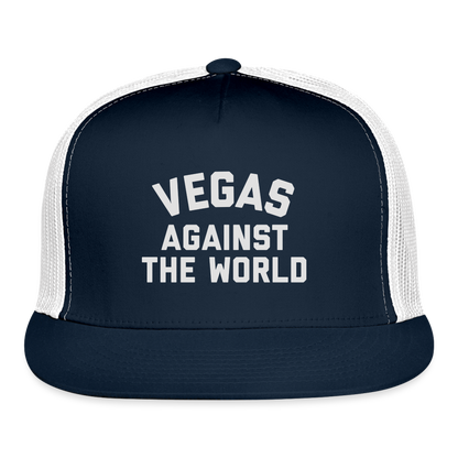 Vegas Against the World Trucker Cap - navy/white