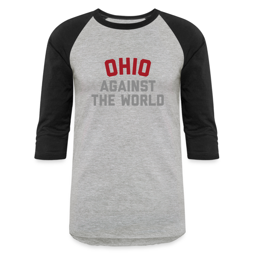 Ohio Against the World Baseball T-Shirt - heather gray/black