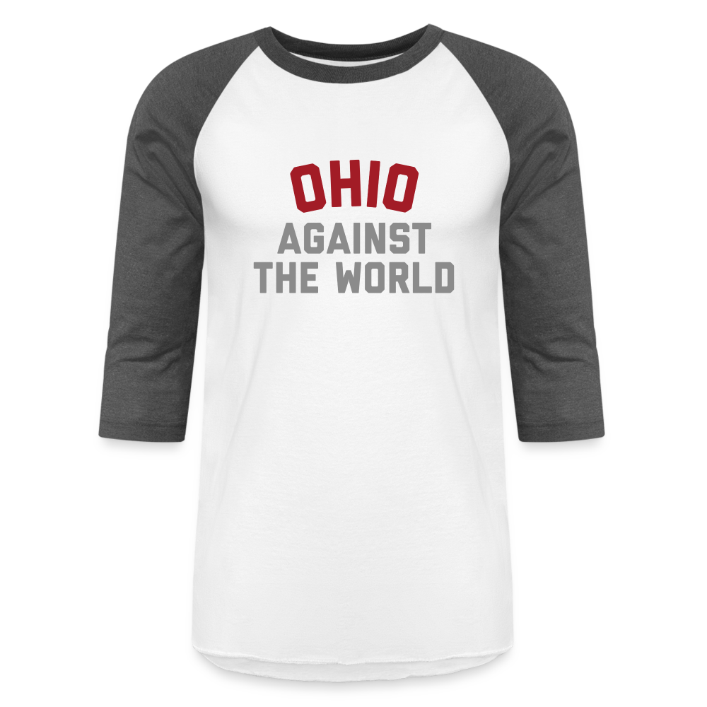 Ohio Against the World Baseball T-Shirt - white/charcoal