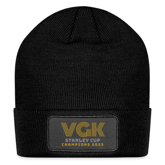 VGK Stanley Cup Champions 2023 Patch Beanie - black