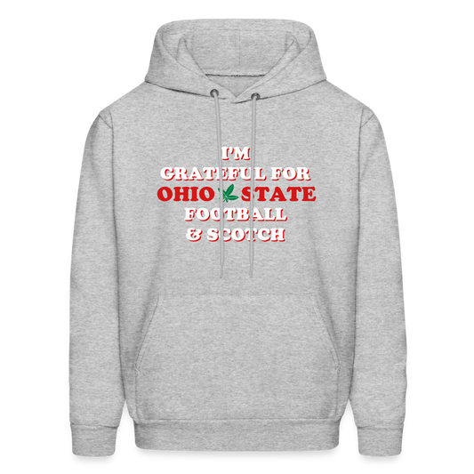 I'm Grateful for OhioState Football & Scotch Men's Hoodie - heather gray