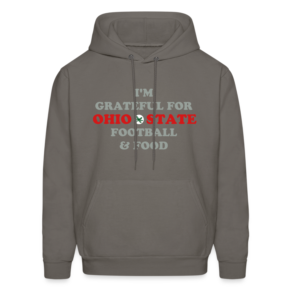 I'm Grateful for Ohio State Football & Food Men's Hoodie - asphalt gray