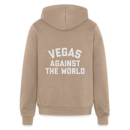 Vegas Against the World Bella + Canvas Unisex Full Zip Hoodie - tan