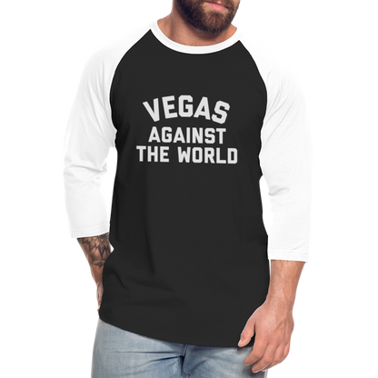 Vegas Against the World Baseball T-Shirt - black/white