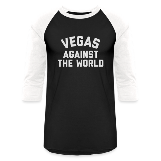 Vegas Against the World Baseball T-Shirt - black/white