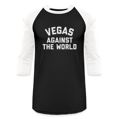 Vegas Against the World Baseball T-Shirt - black/white