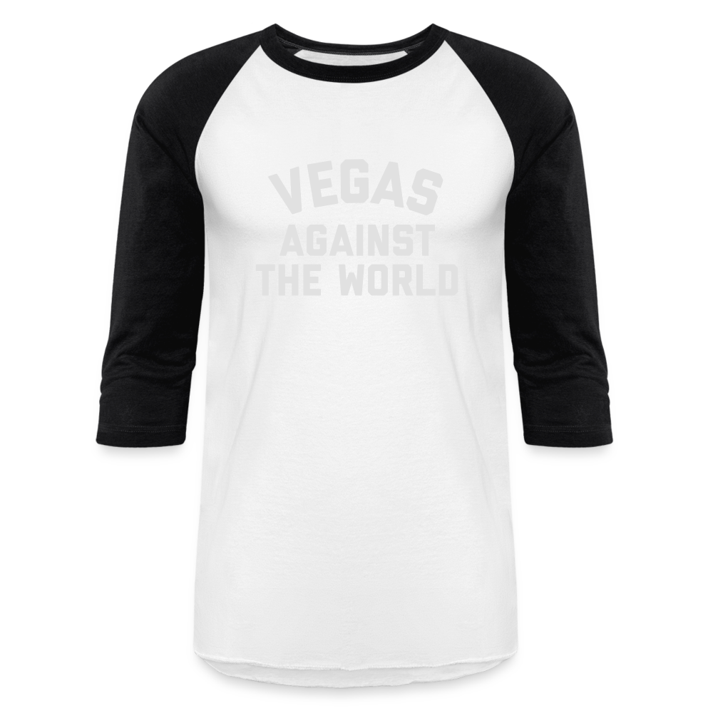 Vegas Against the World Baseball T-Shirt - white/black