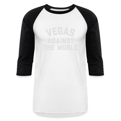 Vegas Against the World Baseball T-Shirt - white/black
