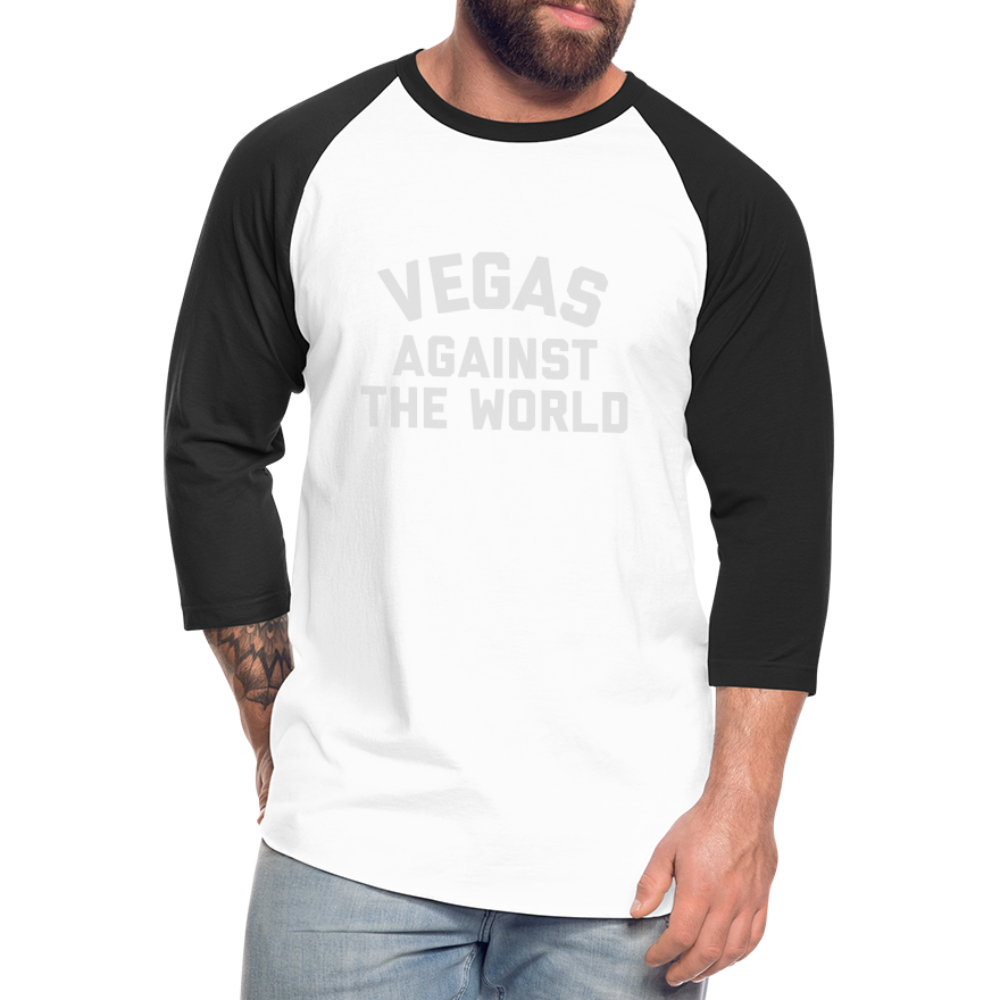 Vegas Against the World Baseball T-Shirt - white/black