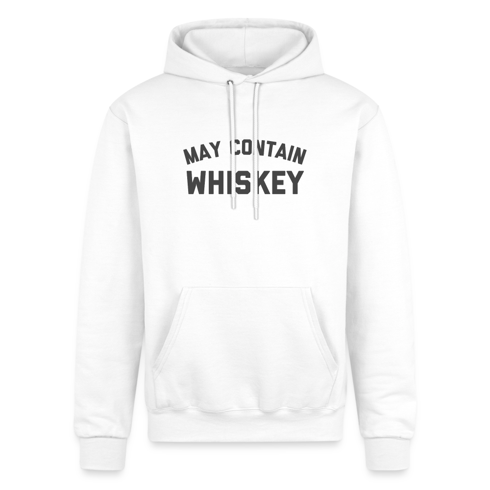 May Contain Whiskey Champion Unisex Powerblend Hoodie - white