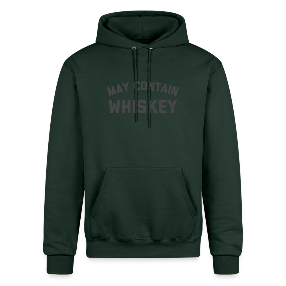 May Contain Whiskey Champion Unisex Powerblend Hoodie - Dark Green