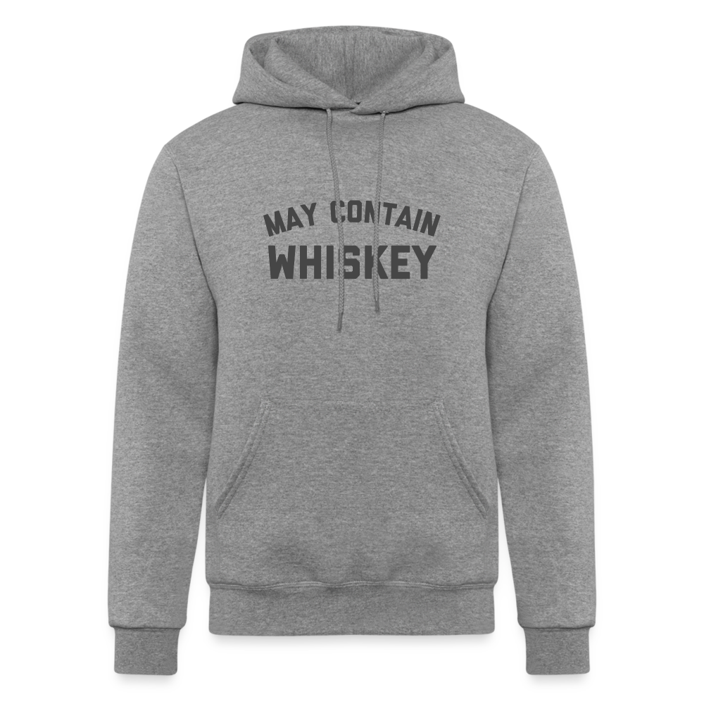 May Contain Whiskey Champion Unisex Powerblend Hoodie - heather gray