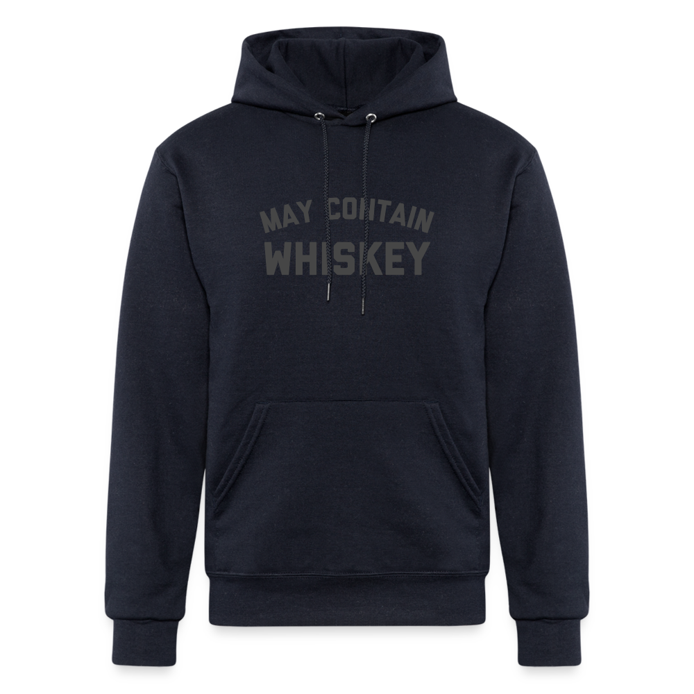 May Contain Whiskey Champion Unisex Powerblend Hoodie - navy