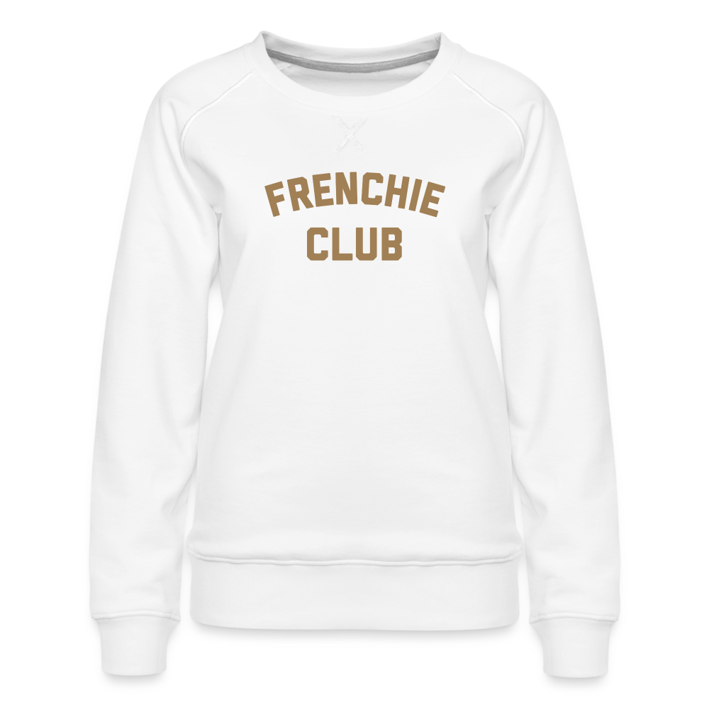 Frenchie Club Women’s Premium Sweatshirt - white