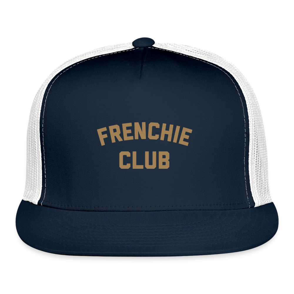 Frenchie Club Trucker Cap - navy/white