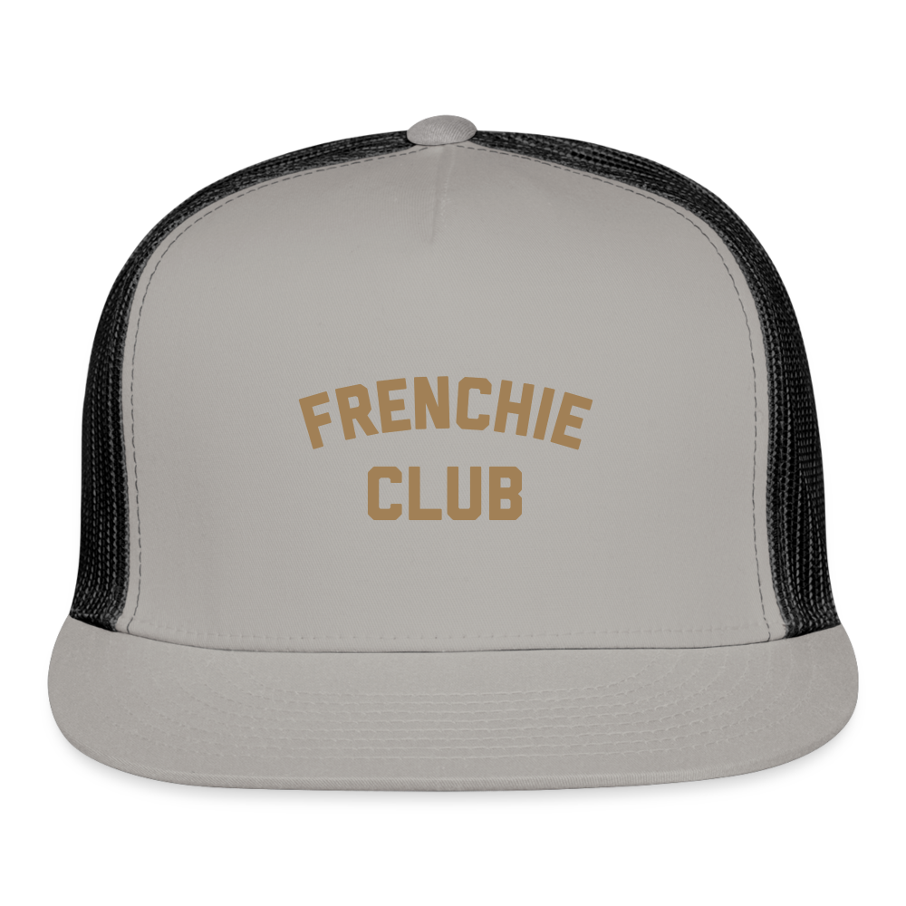 Frenchie Club Trucker Cap - gray/black