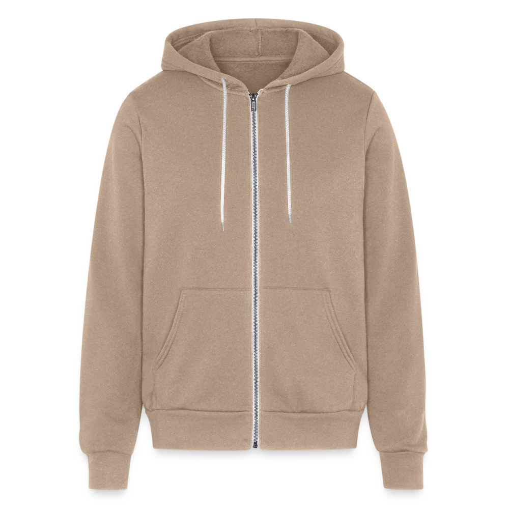 Frenchie Club Bella + Canvas Unisex Full Zip Hoodie - tan