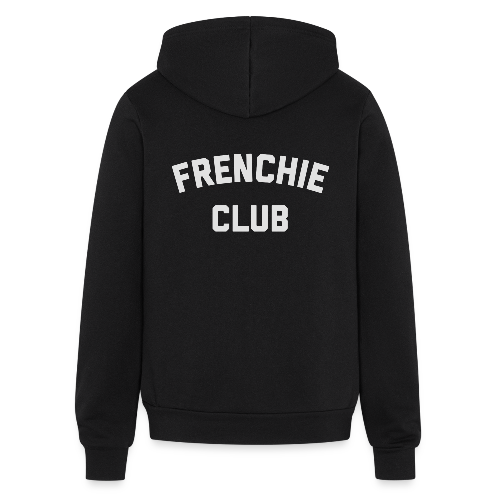 Frenchie Club Bella + Canvas Unisex Full Zip Hoodie - black