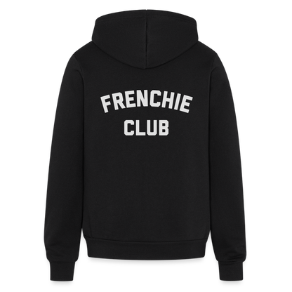 Frenchie Club Bella + Canvas Unisex Full Zip Hoodie - black