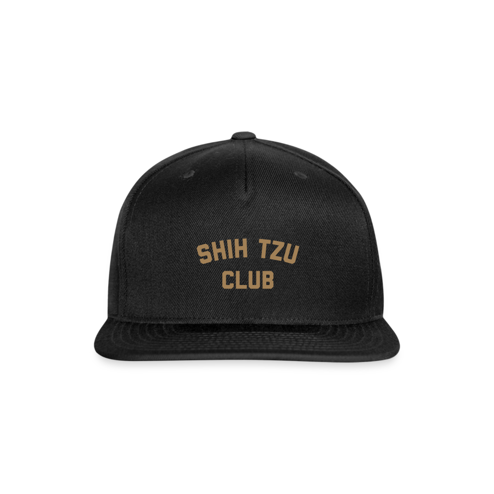 Shih Tzu Club Snapback Baseball Cap - black