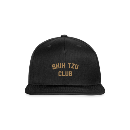 Shih Tzu Club Snapback Baseball Cap - black