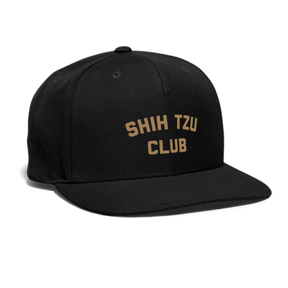 Shih Tzu Club Snapback Baseball Cap - black