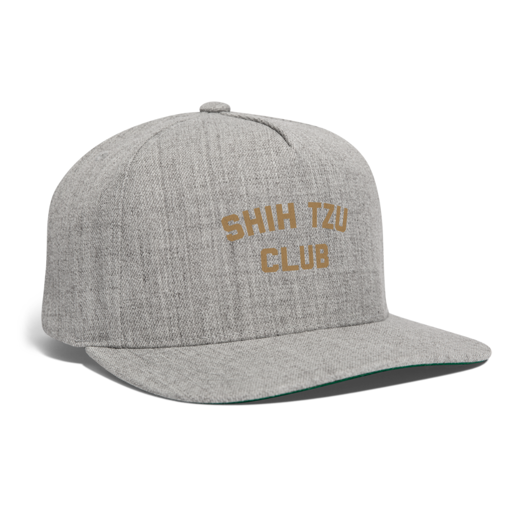 Shih Tzu Club Snapback Baseball Cap - heather gray