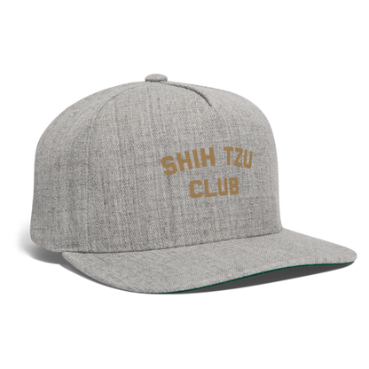 Shih Tzu Club Snapback Baseball Cap - heather gray