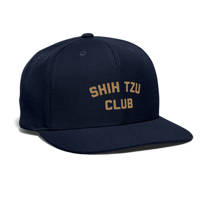Shih Tzu Club Snapback Baseball Cap - navy