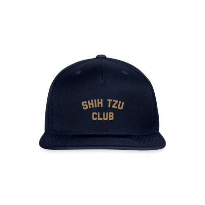 Shih Tzu Club Snapback Baseball Cap - navy