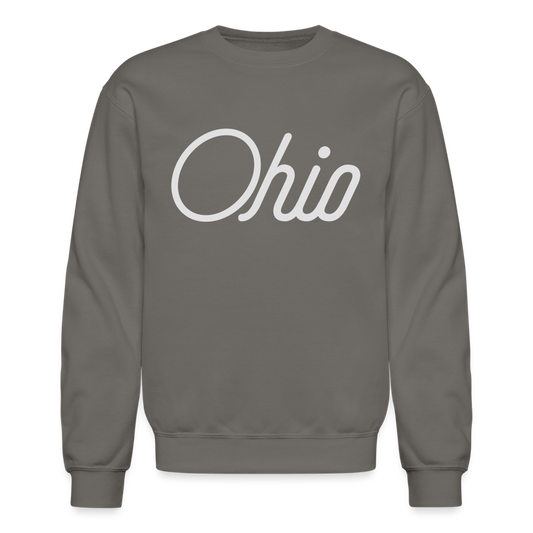 Ohio Script Crewneck Sweatshirt - asphalt gray