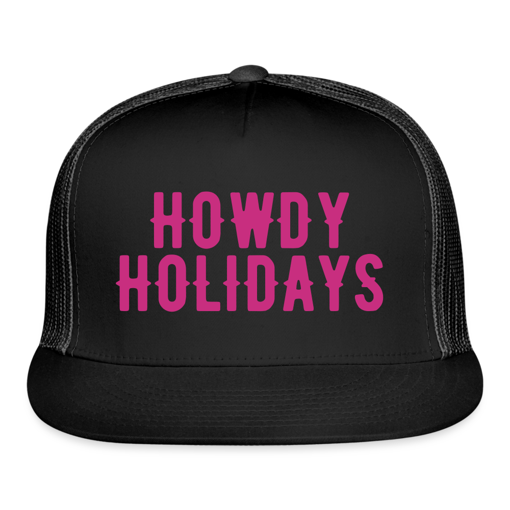 Howdy Holidays Trucker Cap - black/black