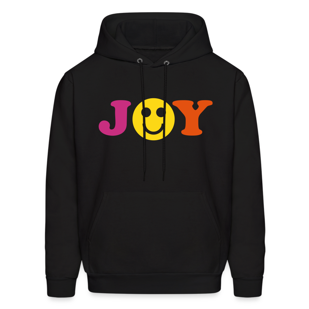 Joy Smiley Men's Hoodie - black