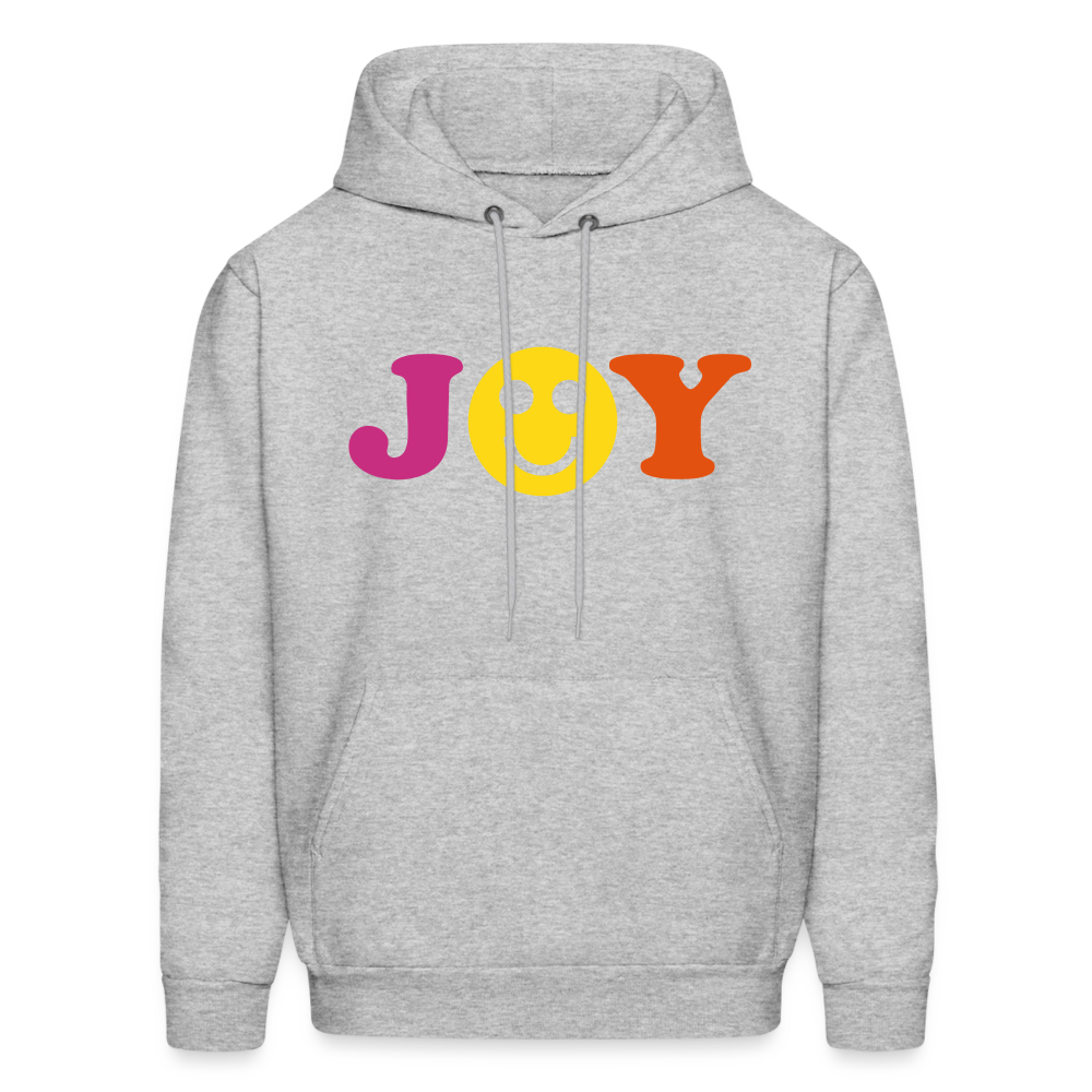 Joy Smiley Men's Hoodie - heather gray