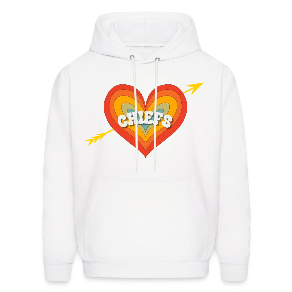Chiefs Heart and Arrow Men's Hoodie - white
