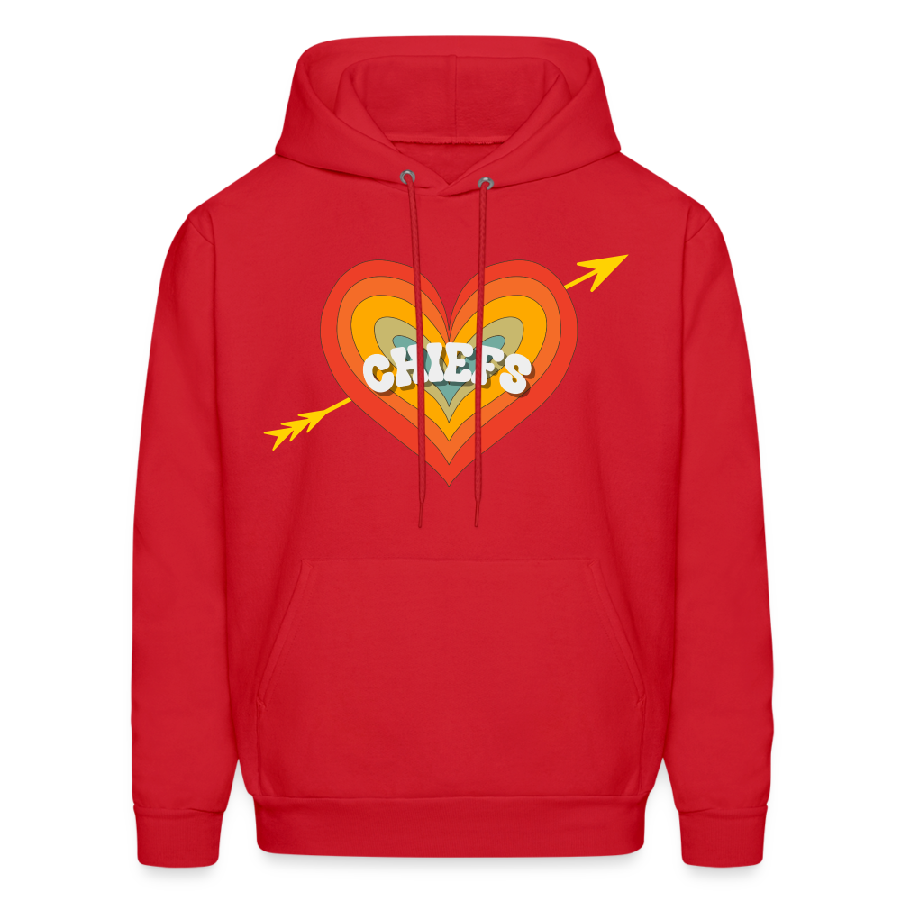 Chiefs Heart and Arrow Men's Hoodie - red