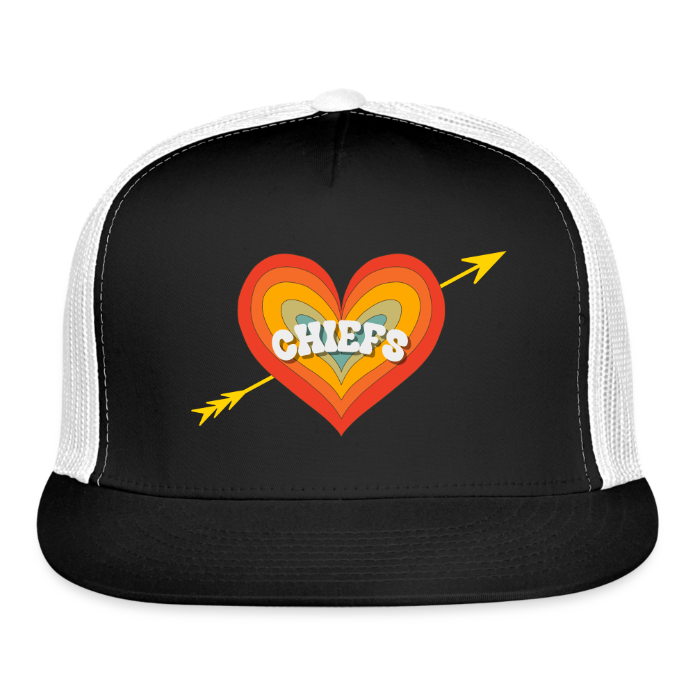Chiefs Heart and Arrow Trucker Cap - black/white
