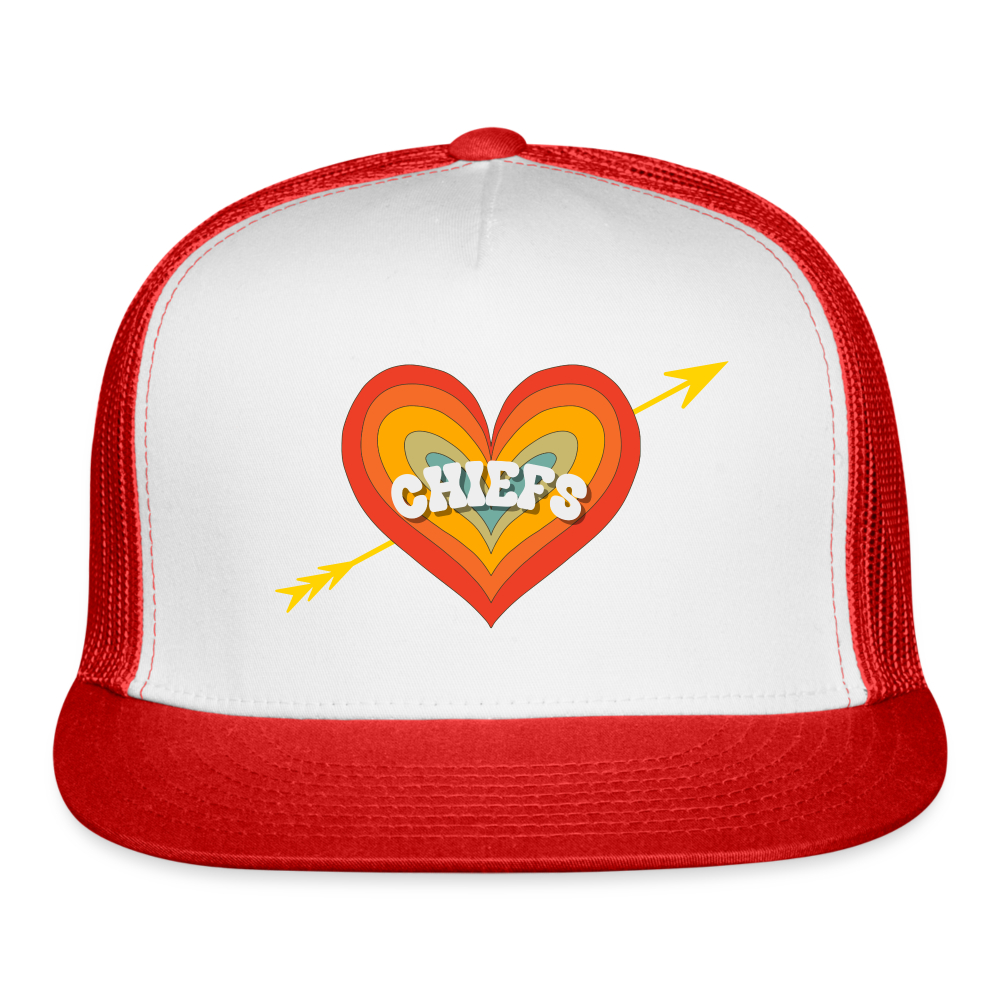 Chiefs Heart and Arrow Trucker Cap - white/red