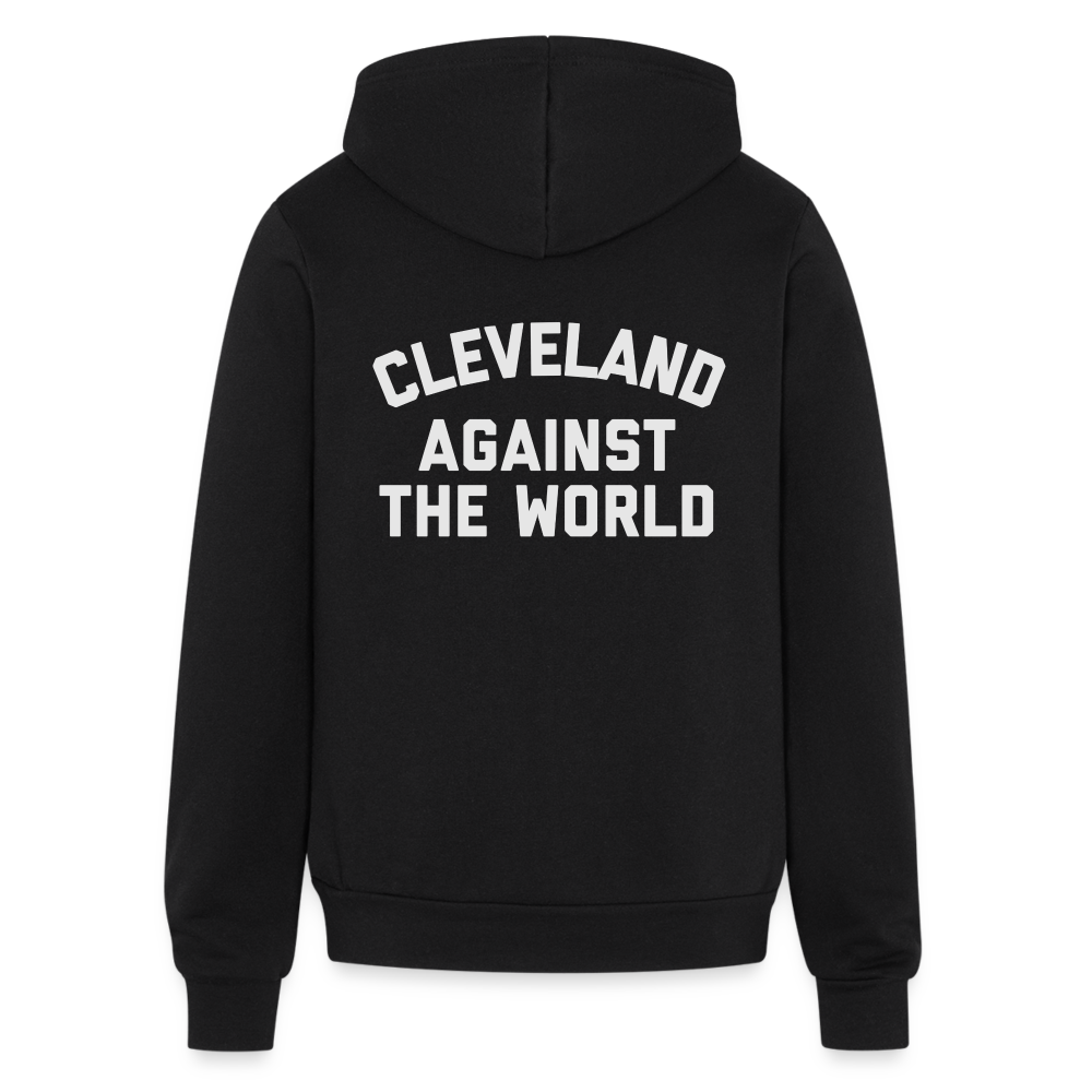 Cleveland Against the World Bella + Canvas Unisex Full Zip Hoodie - black