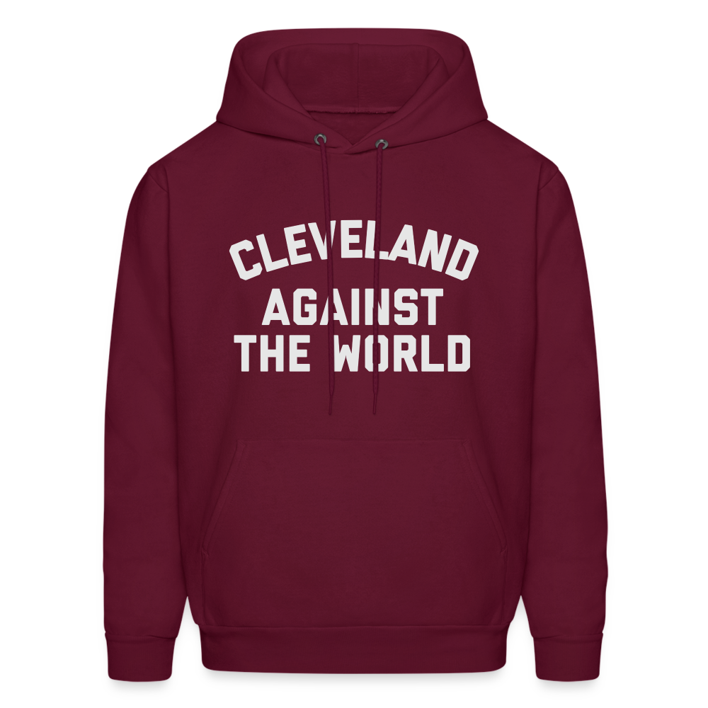 Cleveland Against the World Men's Hoodie - burgundy