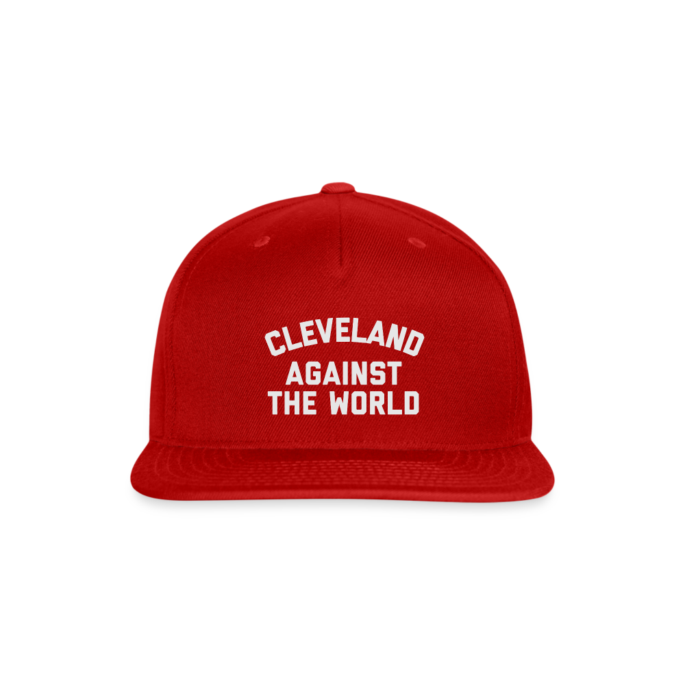 Cleveland Against the World Snapback Baseball Cap - red