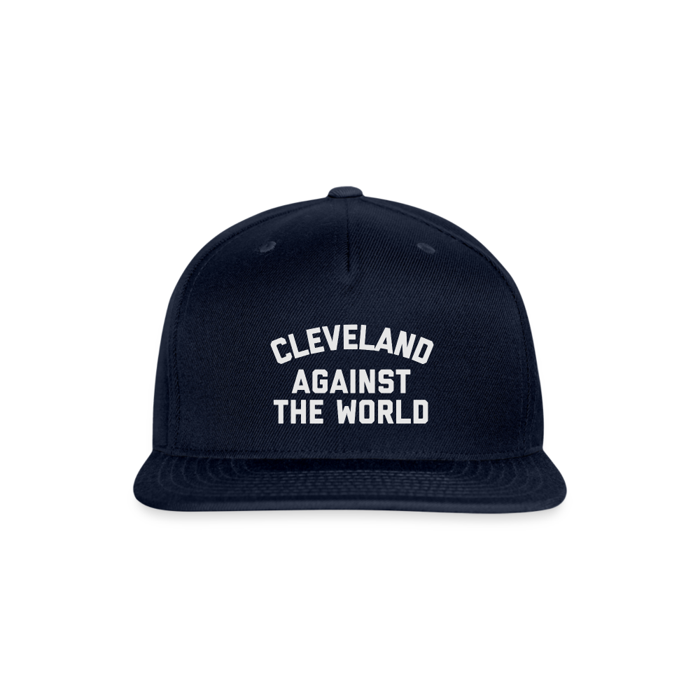 Cleveland Against the World Snapback Baseball Cap - navy