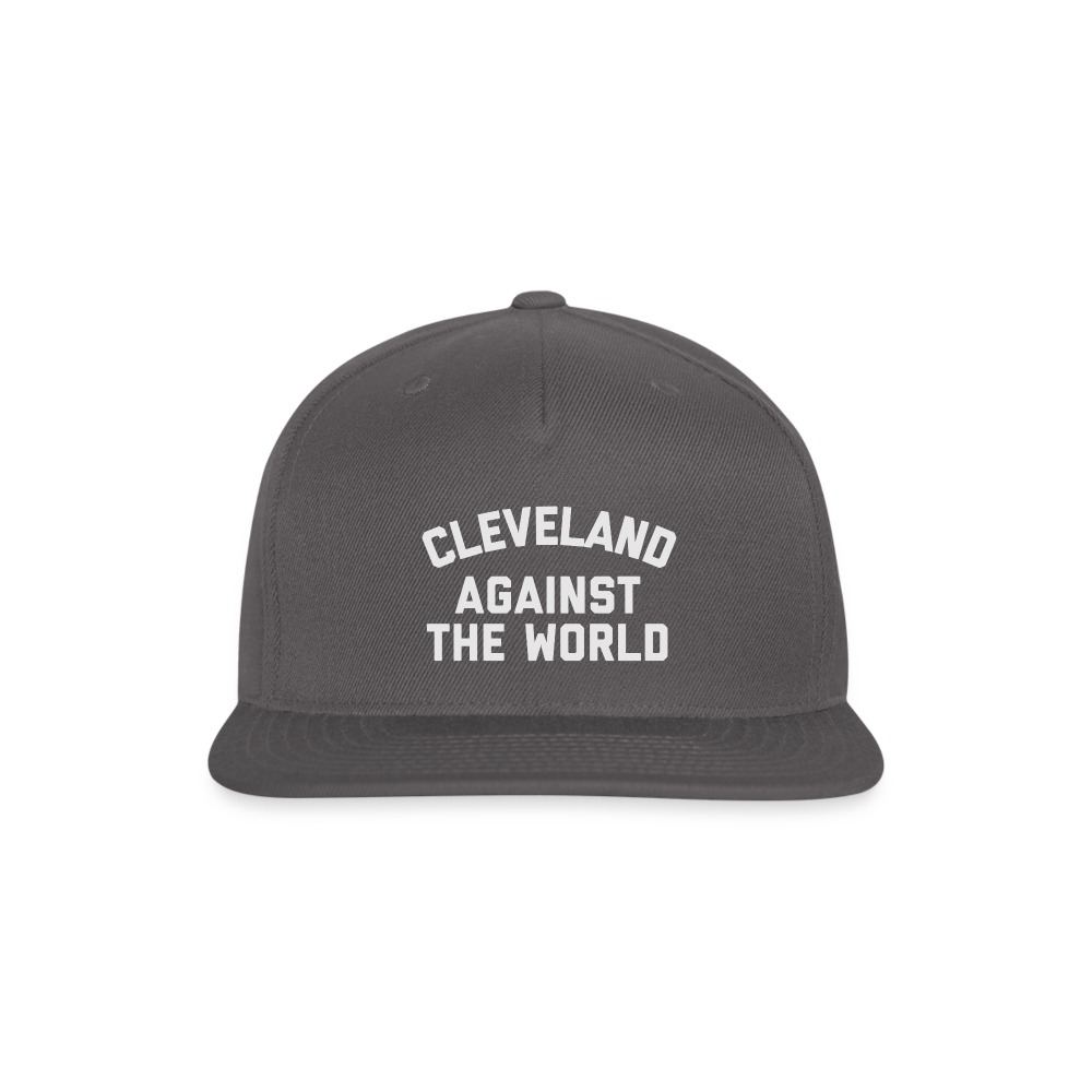 Cleveland Against the World Snapback Baseball Cap - dark grey