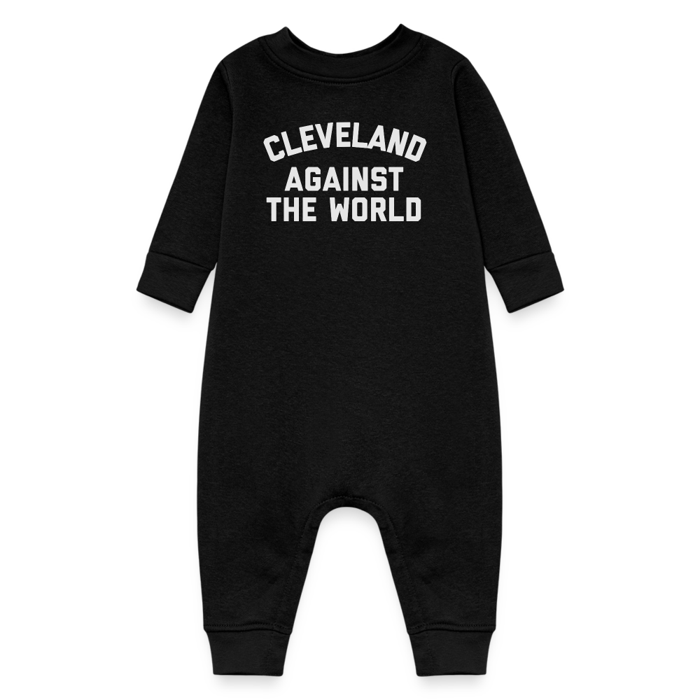 Cleveland Against the World Baby Fleece One Piece - black