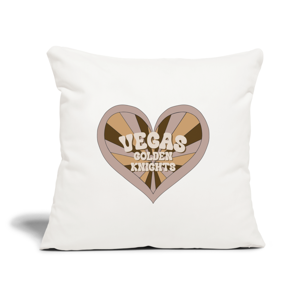 Vegas Golden Knights Throw Pillow Cover 18” x 18” - natural white