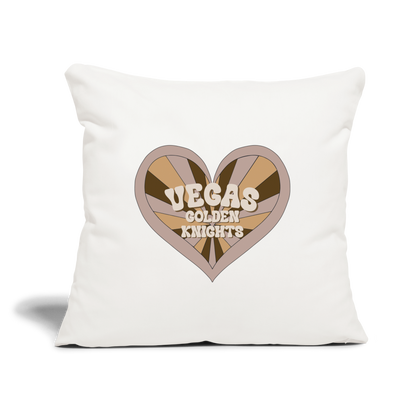 Vegas Golden Knights Throw Pillow Cover 18” x 18” - natural white