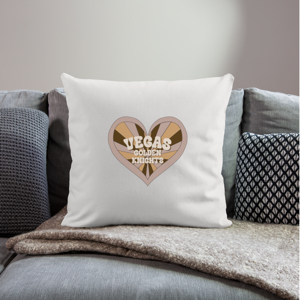 Vegas Golden Knights Throw Pillow Cover 18” x 18” - natural white
